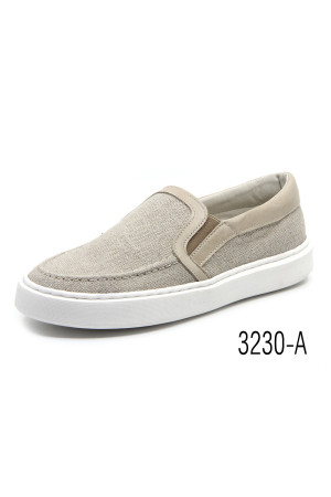 Mocasín piel acabado lino