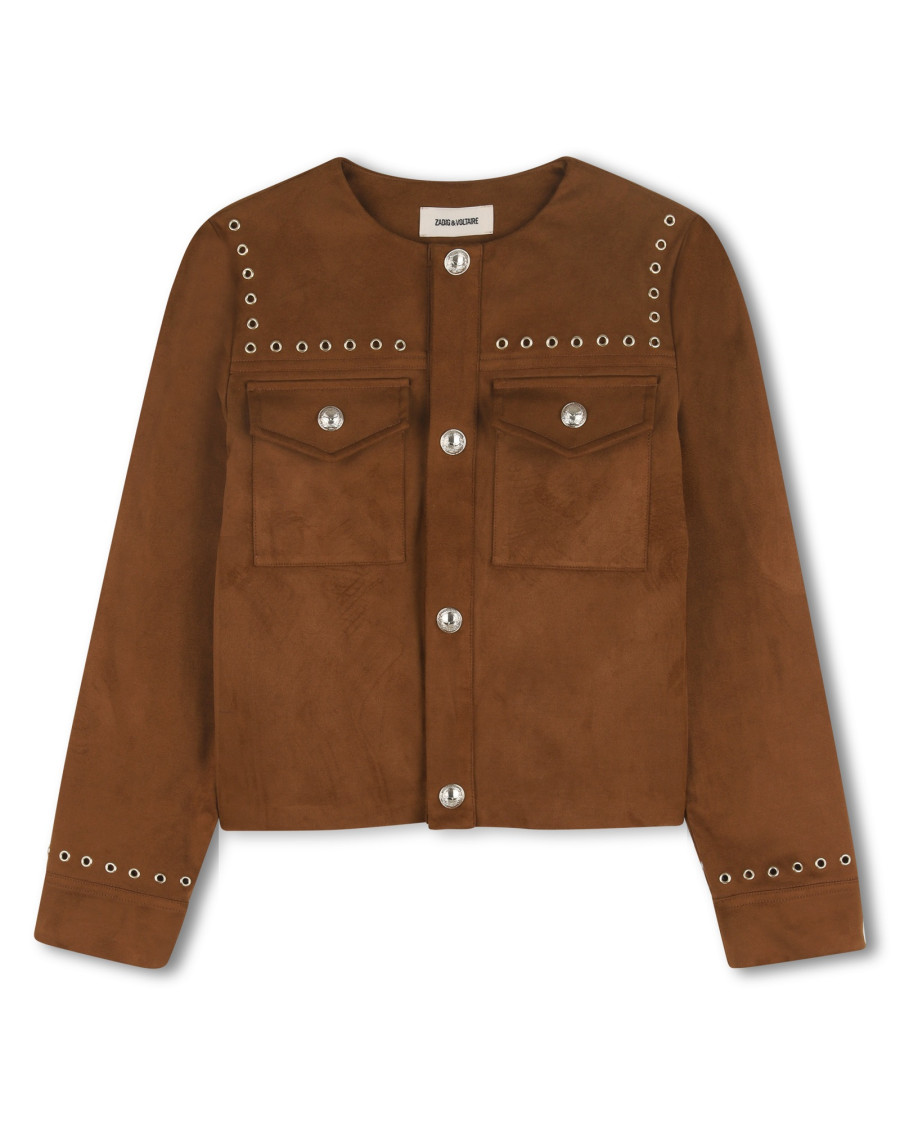 Cazadora marrón tachas Zadig
