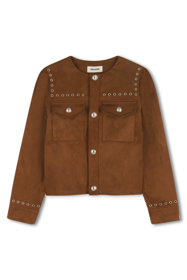 Cazadora marrón tachas Zadig