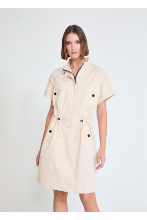 Vestido corto cintura fruncida con gomas