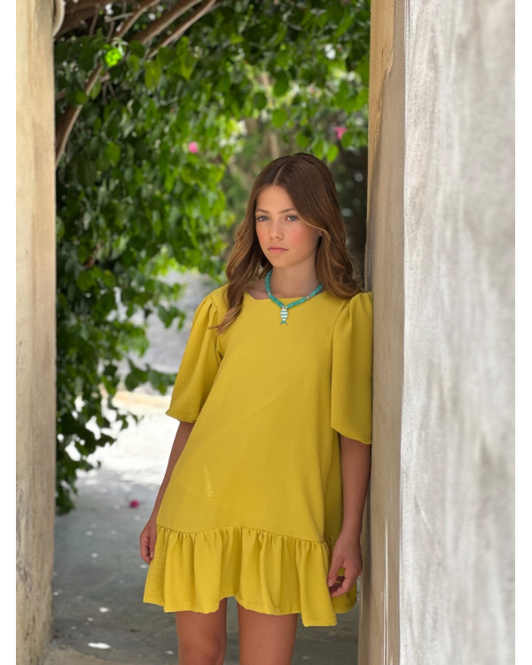 Vestido con volante lima