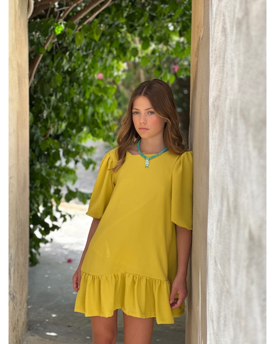 Vestido con volante lima