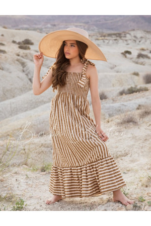 Vestido largo rayas