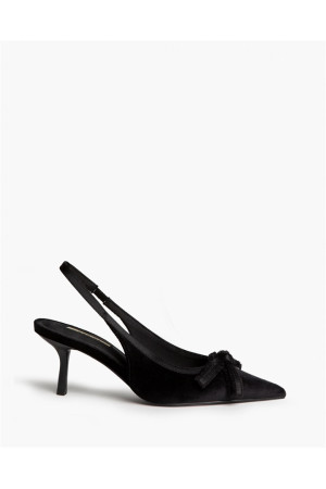 Zapato salón tacón fino negro