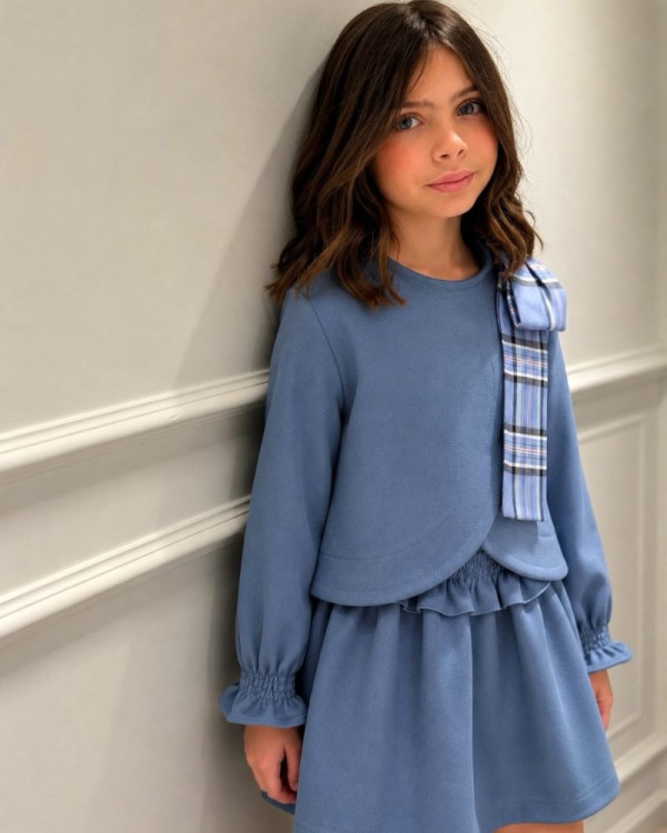Conjunto azul falda