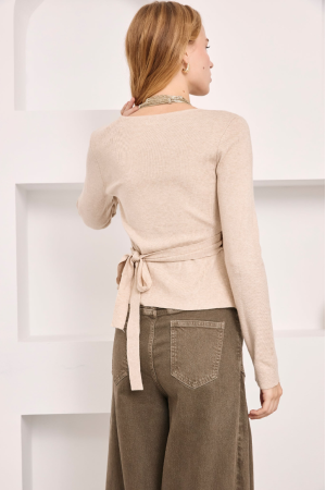 Top estilo bailarina camel