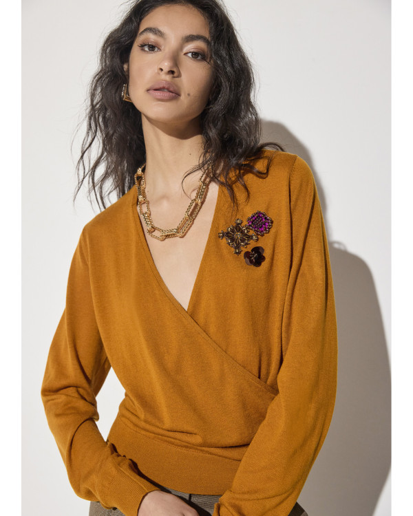 Jersey casquear camel con...