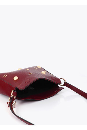 Bandolera multi tachas burdeos