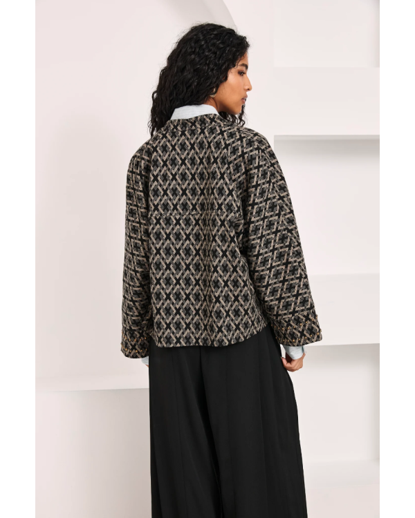 Chaqueta jacquard geométrico