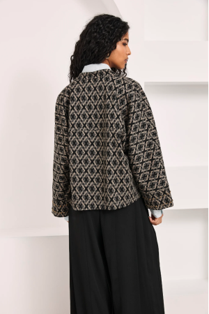Chaqueta jacquard geométrico