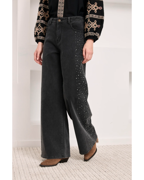 Pantalón denim algodón...