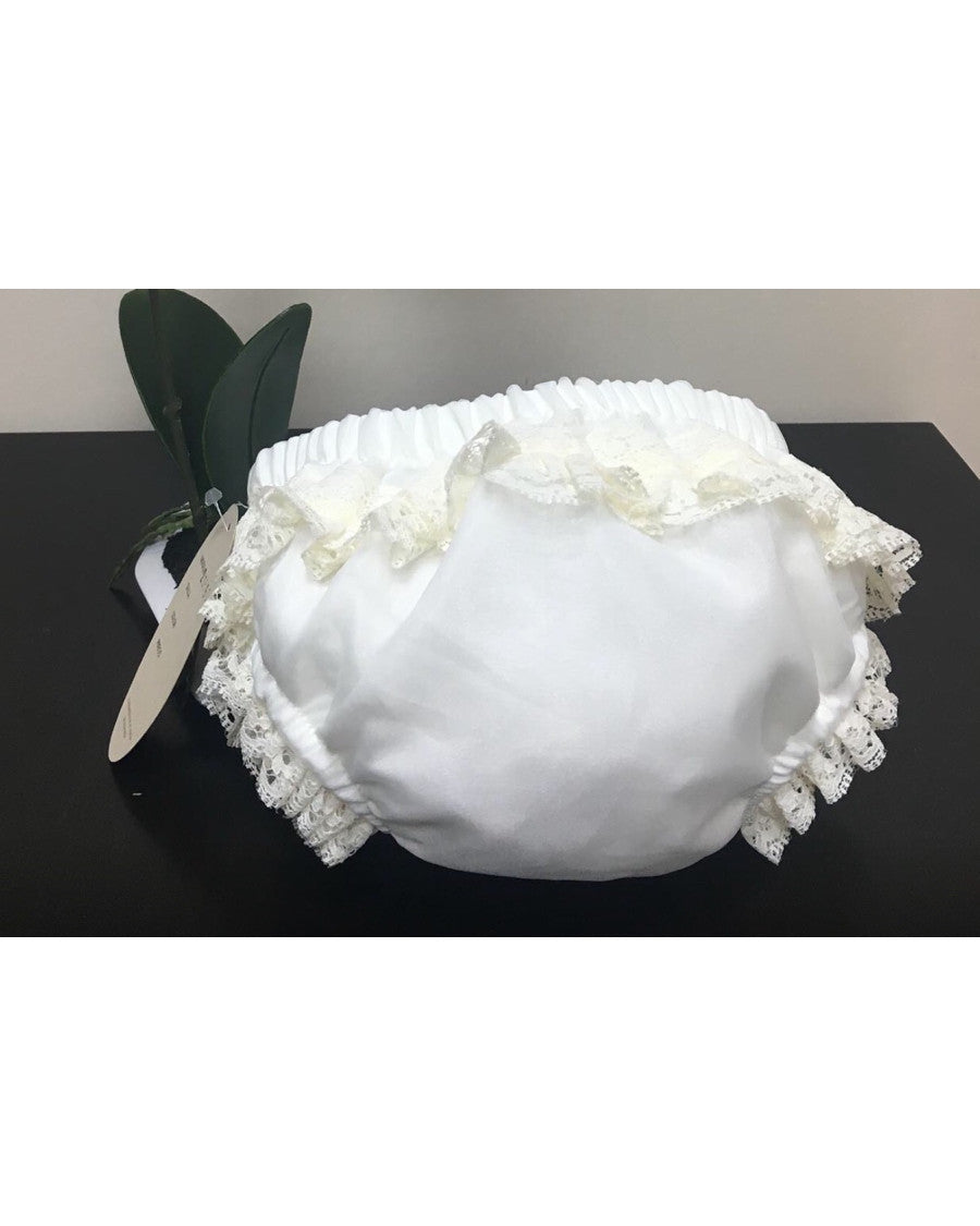 Braguita ceremonia organza con puntillas