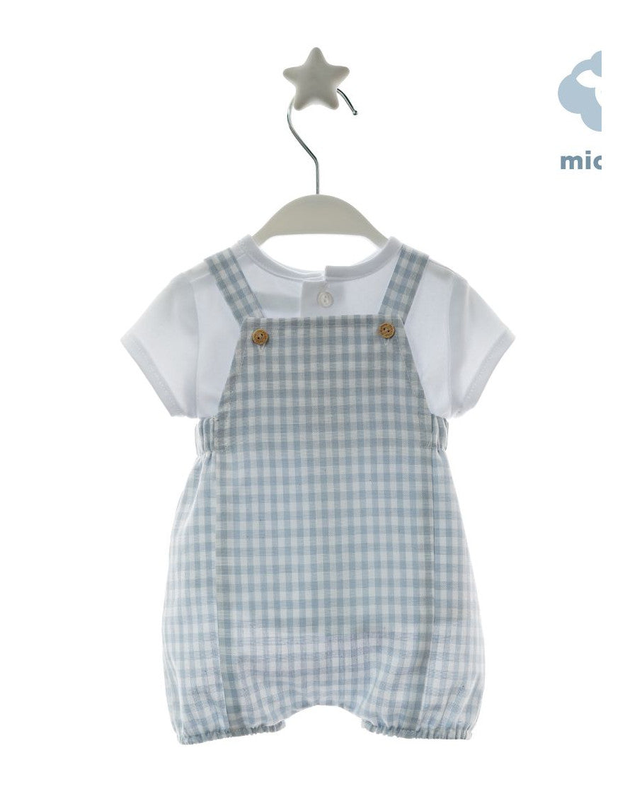Conjunto camiseta y peto cuadros vichy