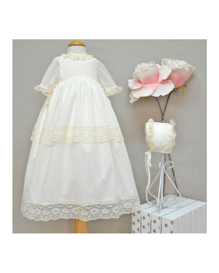Faldón organza beige con capota