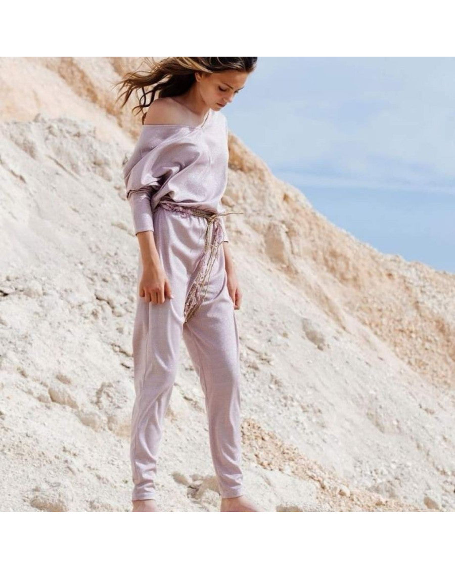 Mono rosa lurex