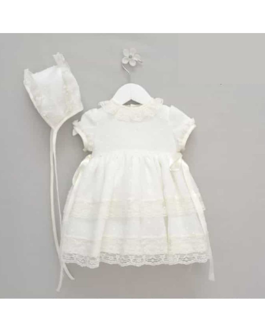 Vestido ceremonia con capota
