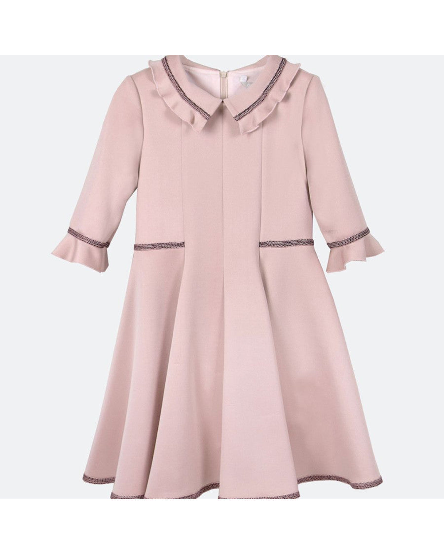Vestido rosa empolvado